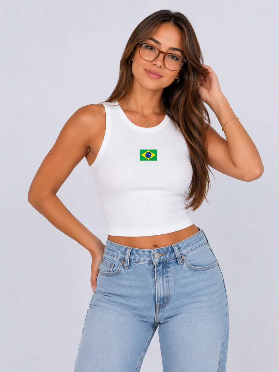 Cropped Regata branca